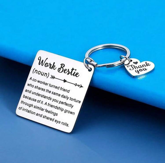 Work bestie keychain